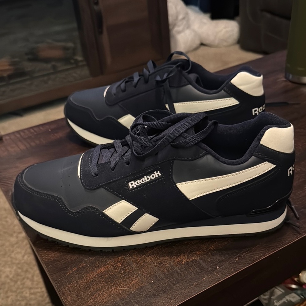 Reebok Blue and White Classic Sneakers-NWOT